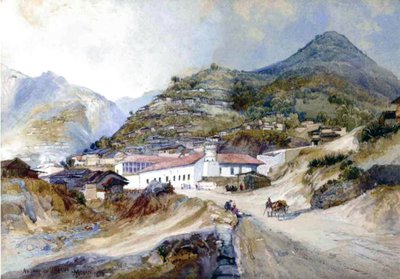 The Village of Angangueo, Mexico, 1883 by Thomas Moran
